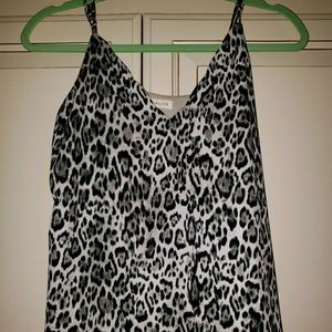 Leopard Print Sleeveless Blouse